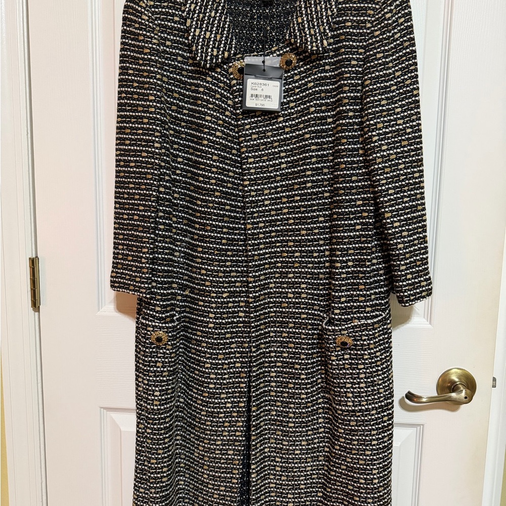 St. John’s Black and Gold Striped Trench Coat